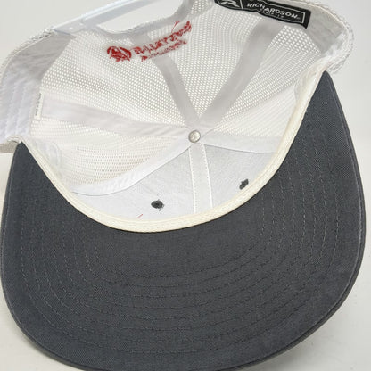 Richardson Trucker Hat Gray White One Size Mesh Back Snapback KVH Intelsat Logo
