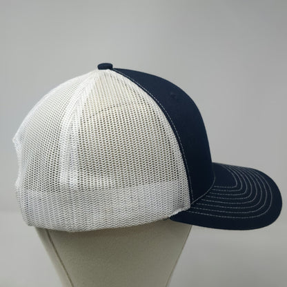 Richardson Trucker Hat Blue One Size StitchX Embroidery Mesh Snapback Style 112