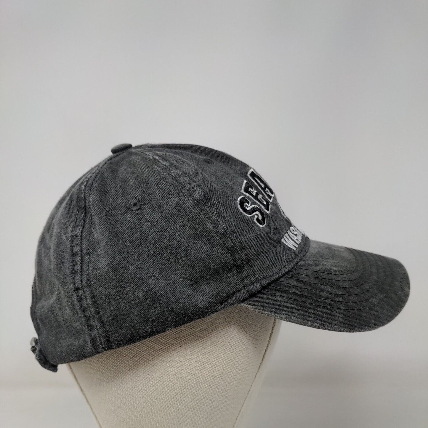 Seattle Washington 1853 Slideback Hat Gray One Size Embroidered