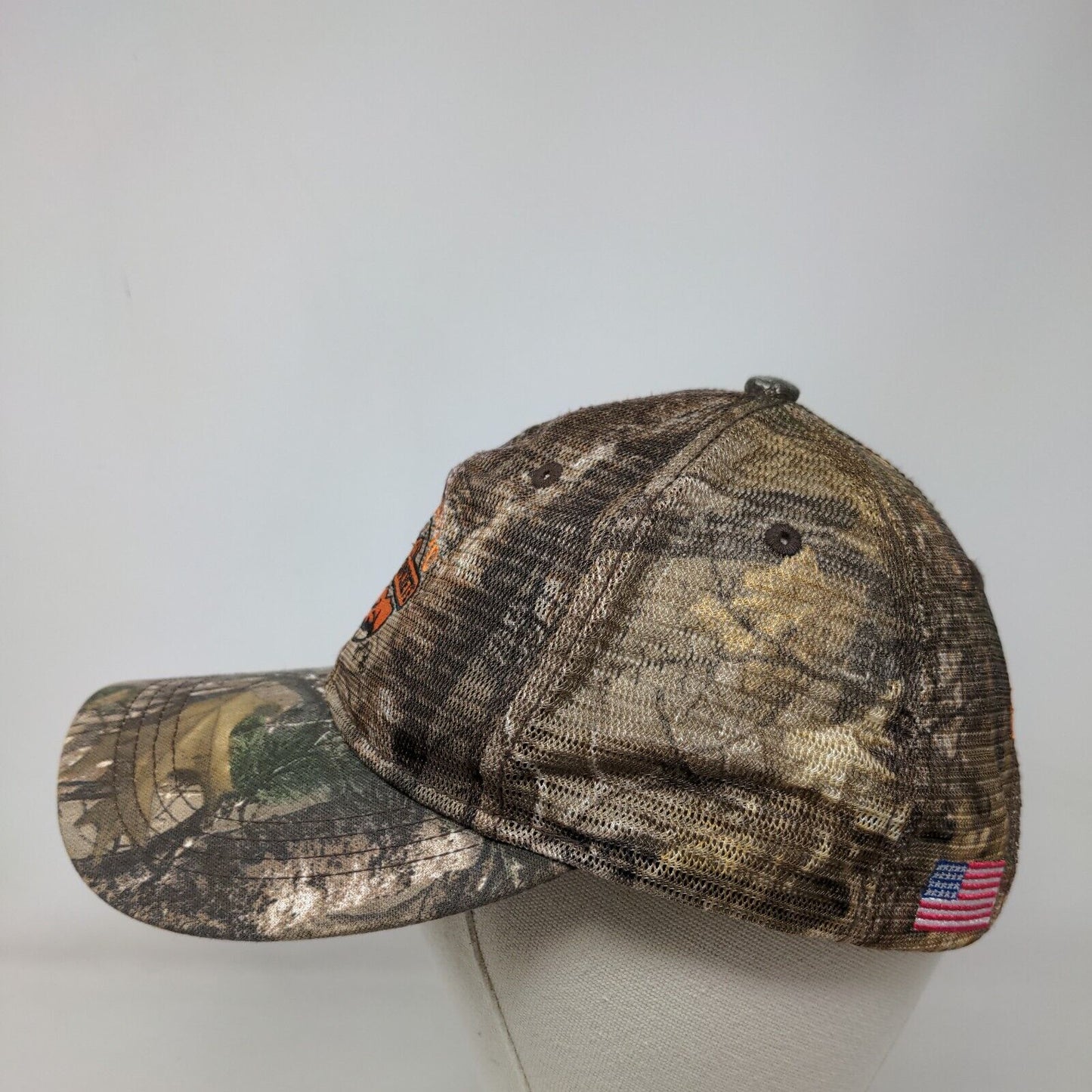 Del Zotto Steel & Concrete Strapback Hat Camo OSFA Embroidered 6 Panel