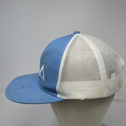 Port Authority Trucker Hat Blue White One Size Embroidered ZOA Logo Snapback