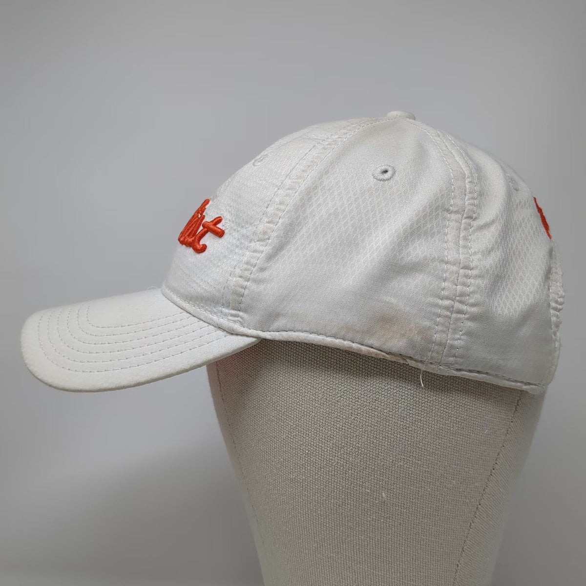 Titleist Baseball Cap White Orange One Size Adjustable Performance Golf Hat