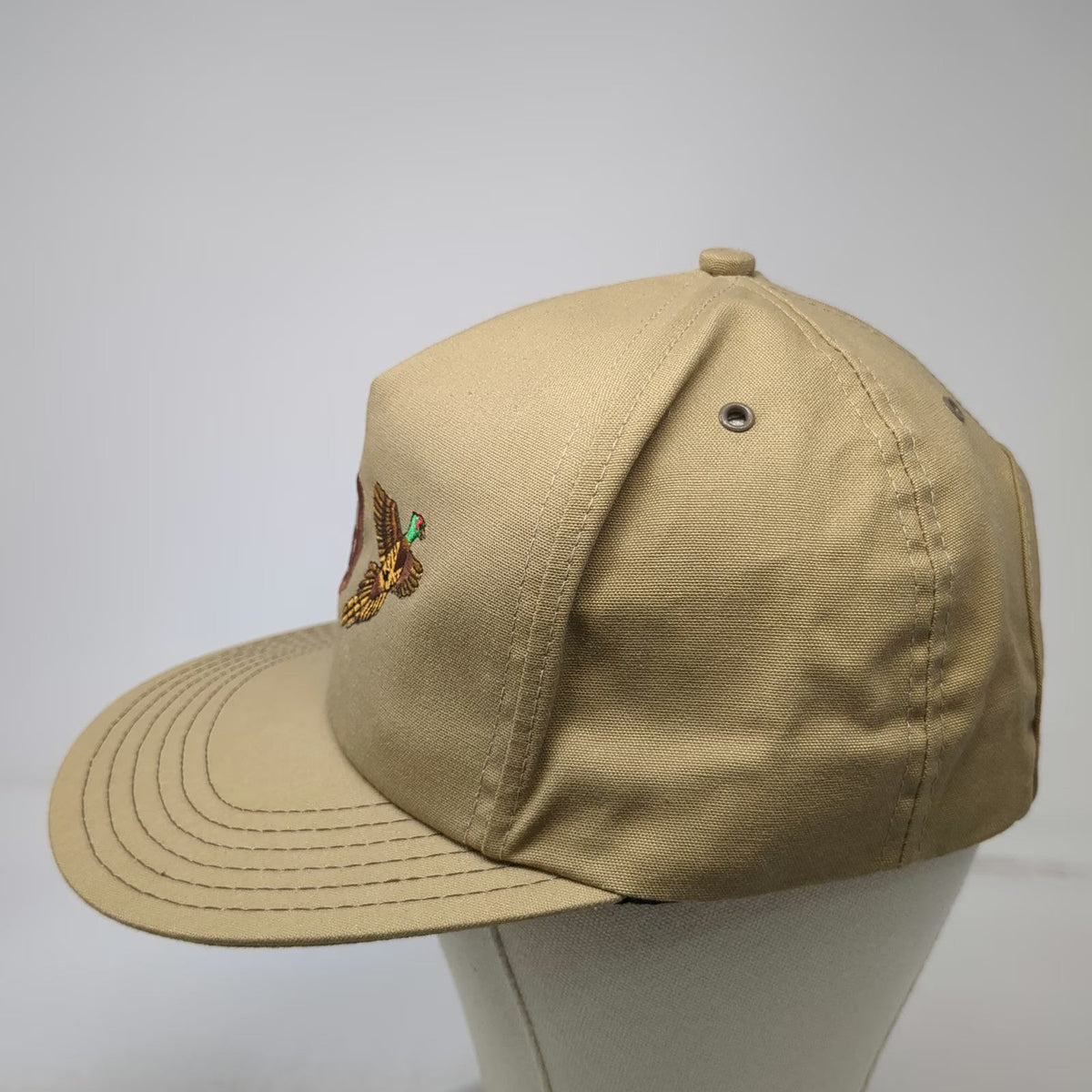Kap King 5 Panel Brown One Size Pheasant Shield Snapback Hat Made in USA Hunting