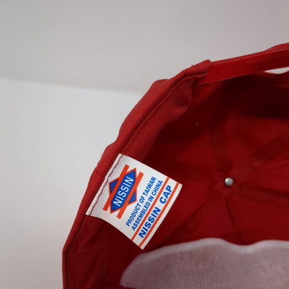 Willow Bay Marina and Cafe Snapback Rope Hat Red One Size Solid Nissin