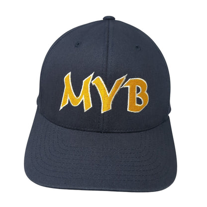 MYB Fitted Hat Blue 8 Embroidered Letters Flexfit Pacific Headwear