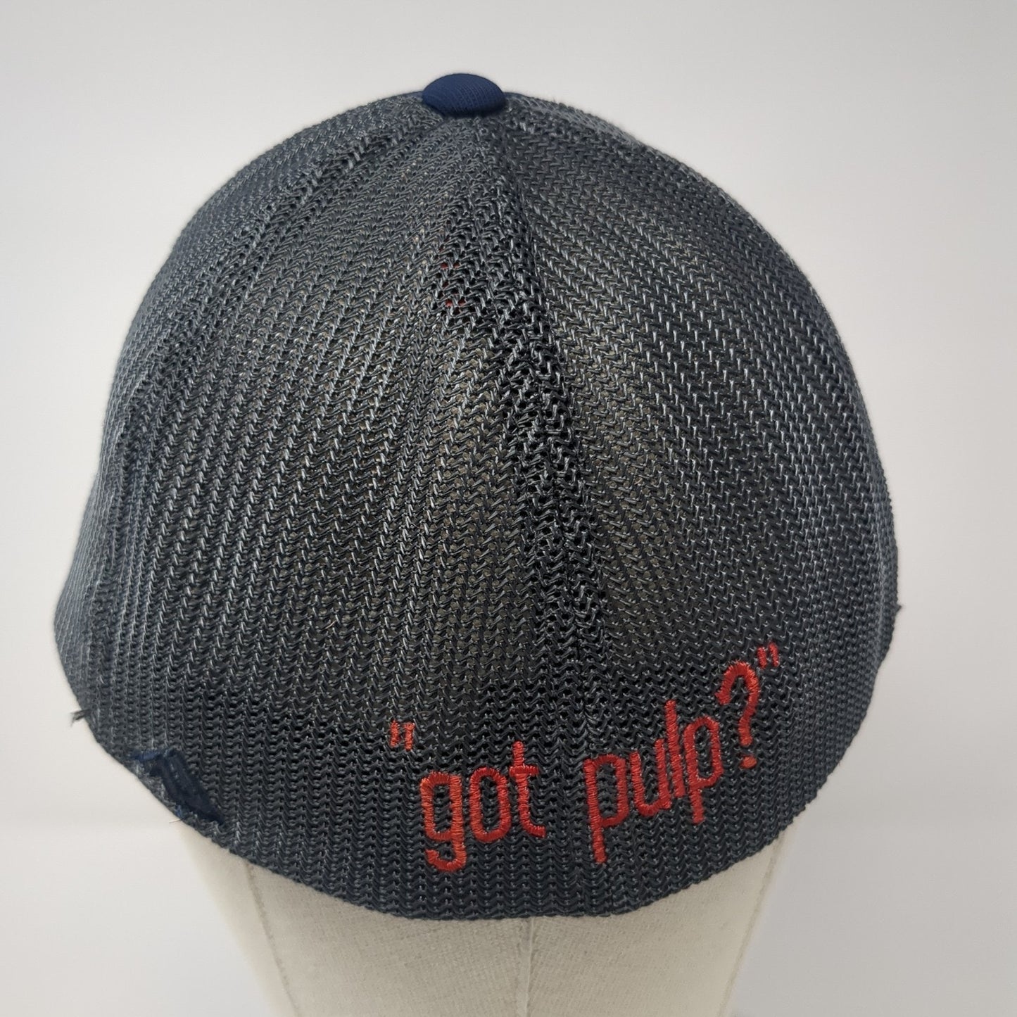 White Satin Feed Products Fitted Baseball Cap Multicolor 8 Mesh Pacific Headwear