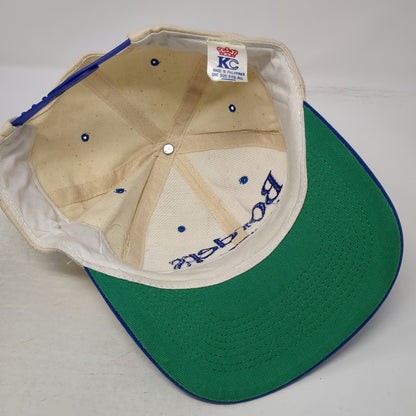 Borders Snapback White Blue One Size Levittown Green Underbrim Embroidery Hat