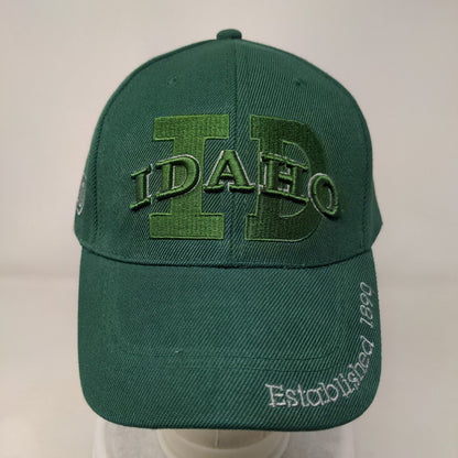 Idaho Established 1890 Strapback Hat Green 59cm Adjustable Embroidered Polyester