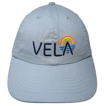 Vela Sun Water Logo Blue One Size Baseball Cap Hat Adjustable Slideback Cotton