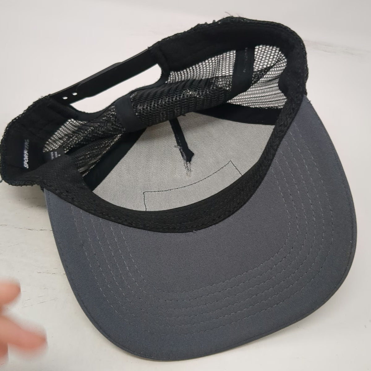 Sport-Tek Trucker Hat Gray OSFM Cascade Building Supply Construction Snapback