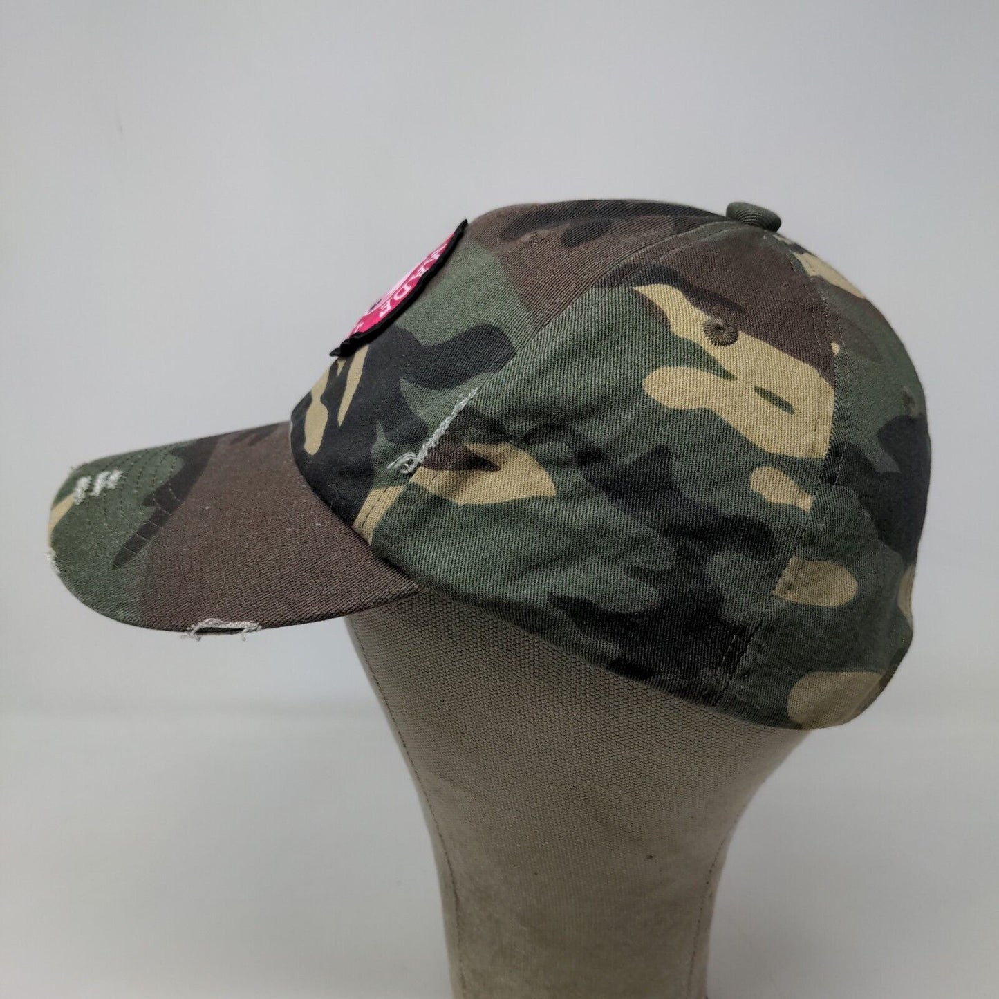 District Women's Slideback Camo Hat Embroidered Sitting Made Simple Logo