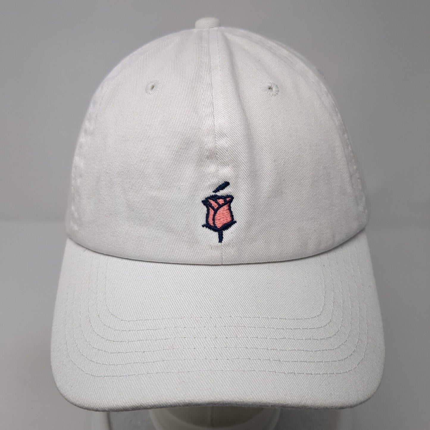 Pink Rose Babe Slideback Hat White One Size Adjustable Swish 6 Panel