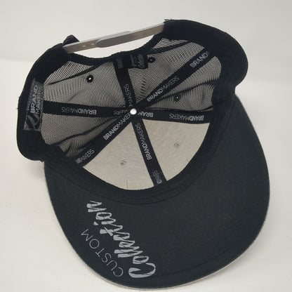 Brandmakers Est. 2008 Snapback Trucker Hat Gray One Size Mesh Back Brand Makers