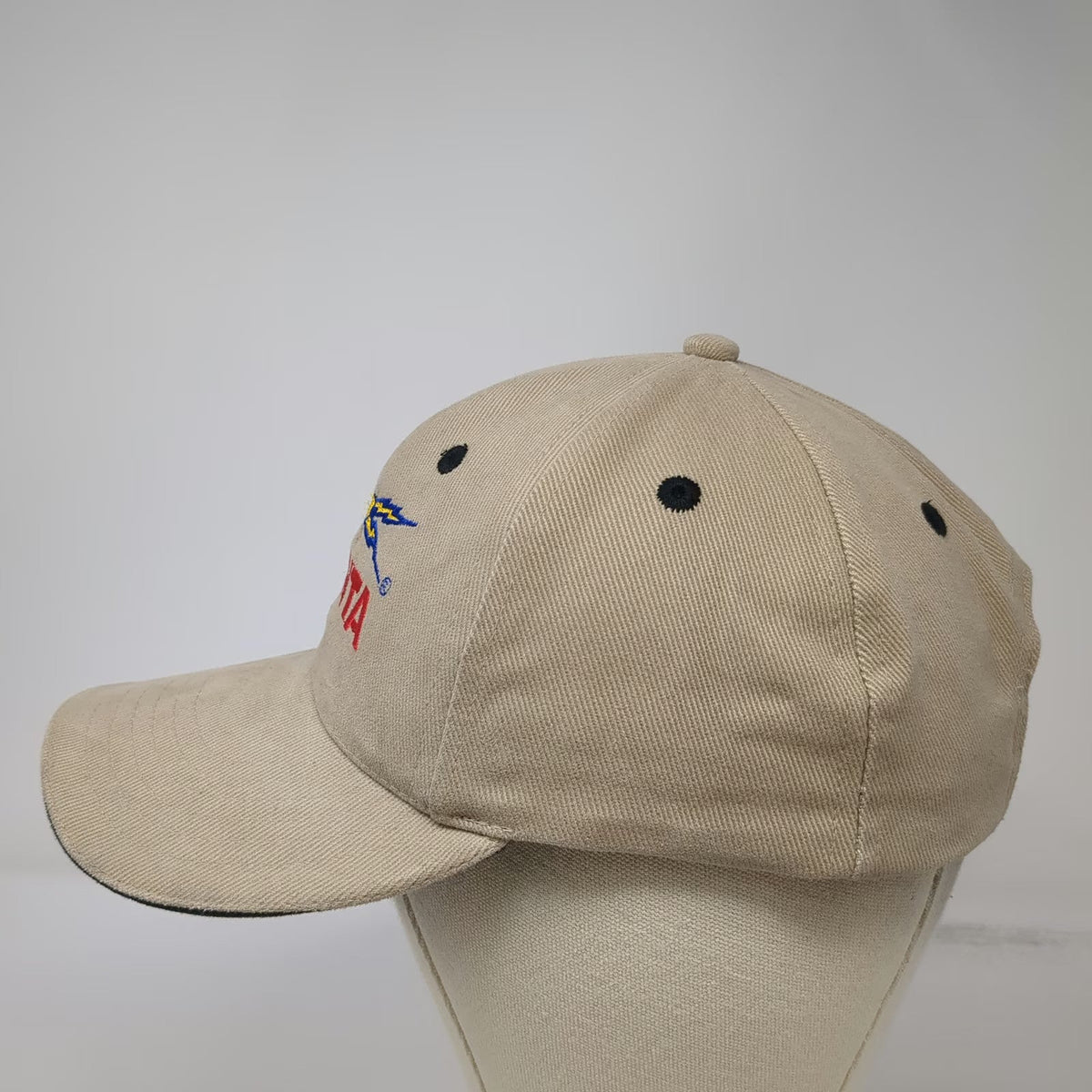 Art Headwear Baseball Cap Beige Red Blue Yellow OSFM Embroidered Hat Slideback