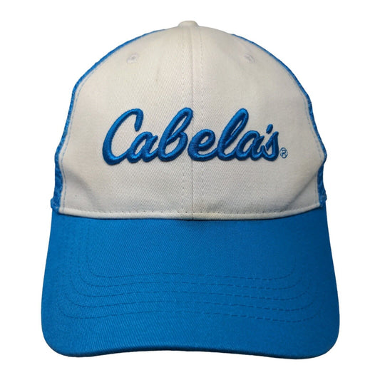 Cabela's Snapback Mesh Back Trucker Hat Blue One Size Embroidered