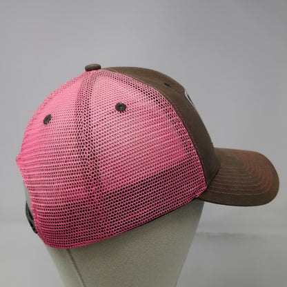 Ouray Sportswear Alaska Love Trucker Hat Brown Pink One Size Heart Patch