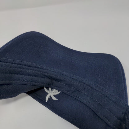 Island Time Strapback Sun Visor Hat Blue OSFM Adjustable Embroidered Otto Cotton