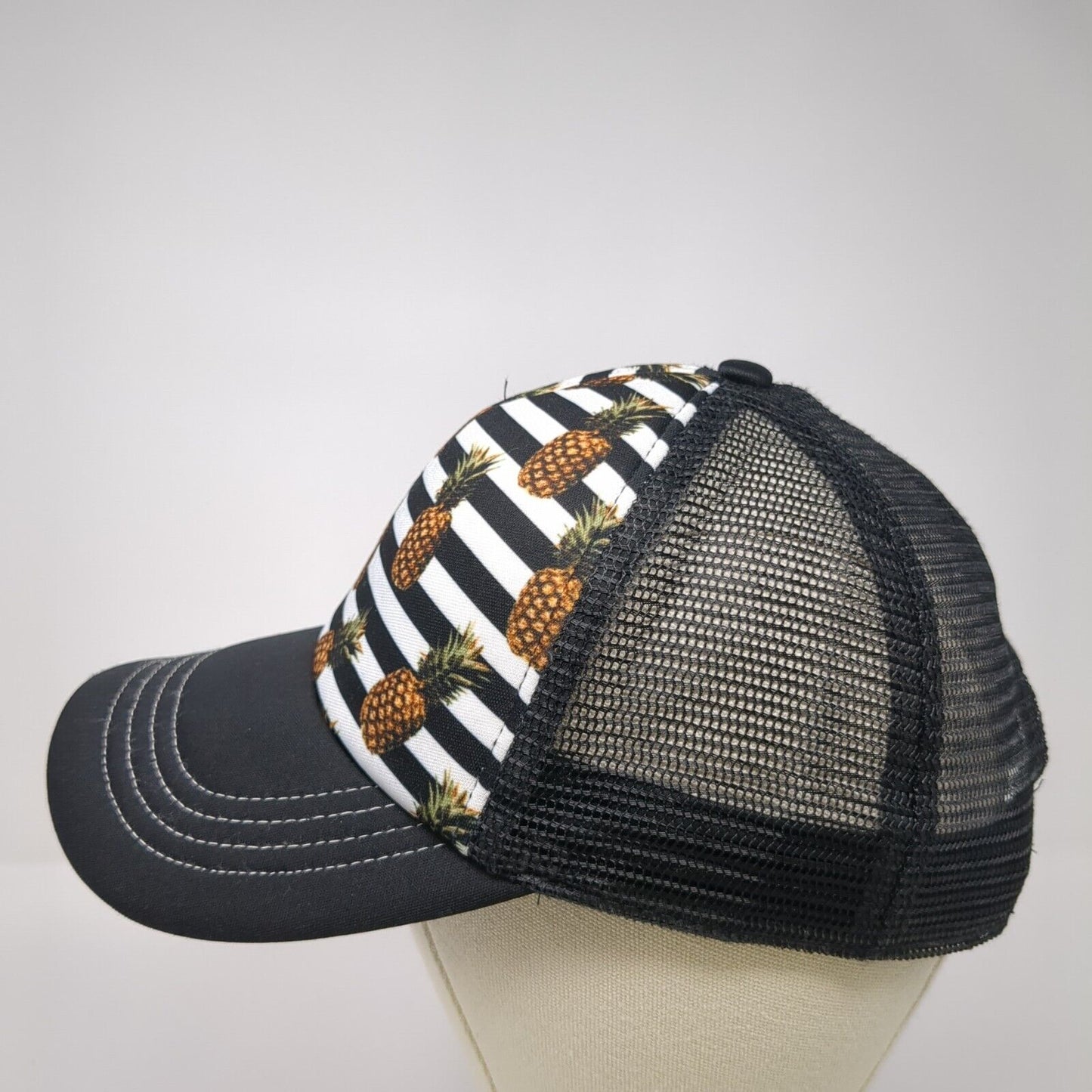 Pineapple Snapback Trucker Hat Multicolor One Size Adjustable Mesh Back 6 Panel