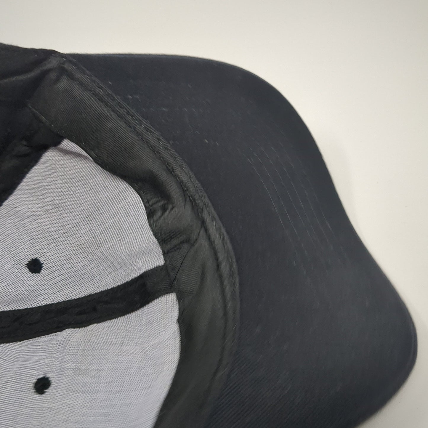 Silver Heart Strapback Hat Black One Size Adjustable Solid 6 Panel