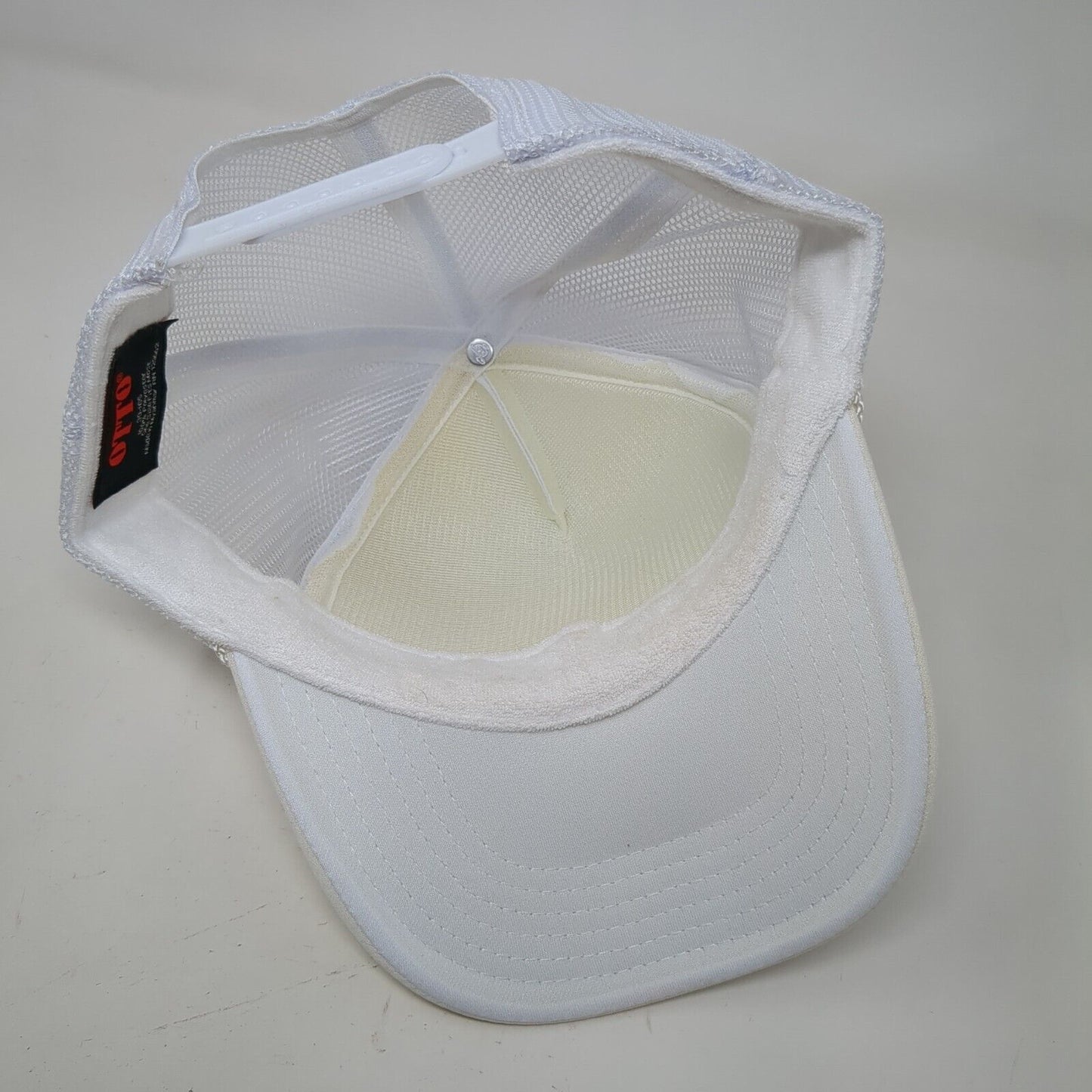 Umbrella Snapback Trucker Hat White OSFM Adjustable Mesh Back Rope Otto