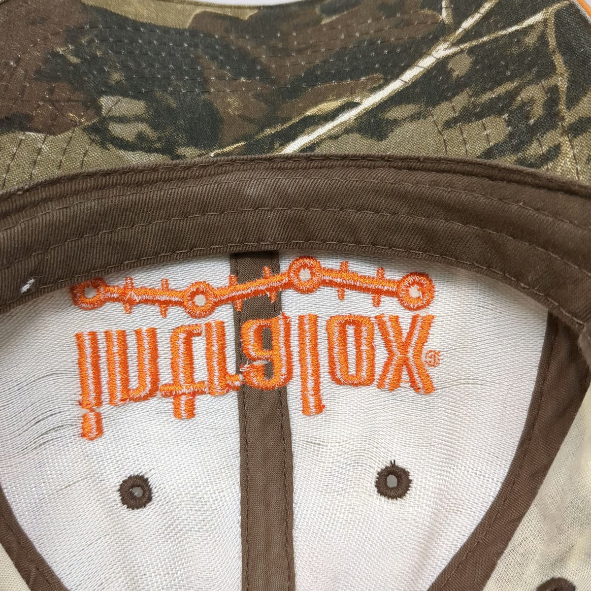 The MAX Hat Baseball Cap Green Orange One Size Camo Intralox Logo Strapback Gear