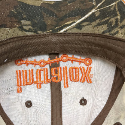 The MAX Hat Baseball Cap Green Orange One Size Camo Intralox Logo Strapback Gear