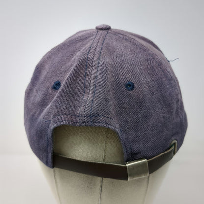 zkapz Baseball Cap Blue One Size Rehoboth Rainbow Leather Strap Slideback hat