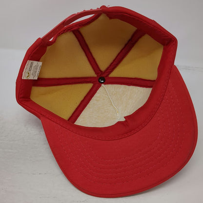 Vernon Headliner 5 Panel Hat Red White One Size Snapback Valley View Towing