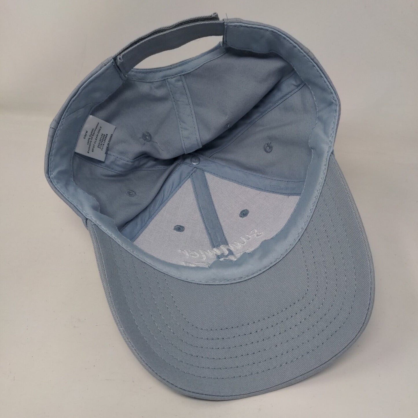 Summer Vibes Strapback Hat Blue OSFM Solid Embroidered Vent Holes