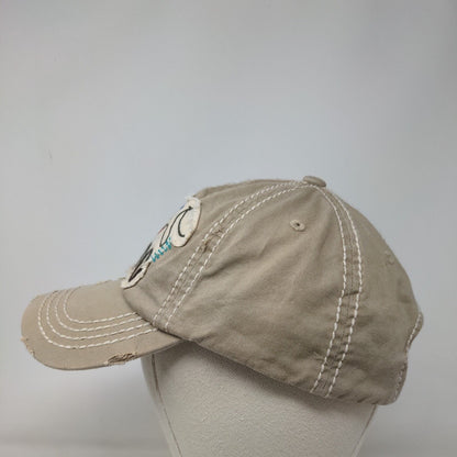 This Ain't My First Rodeo Strapback Hat Brown OS Distressed Kbethos Vintage