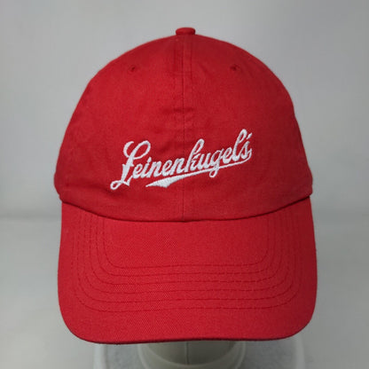 Leinenkugel's Slideback Hat Red One Size Adjustable Embroidered Vented Holes
