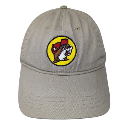Buc-Ee's Slideback Baseball Cap Beige One Size Adjustable Embroidered 6 Panel