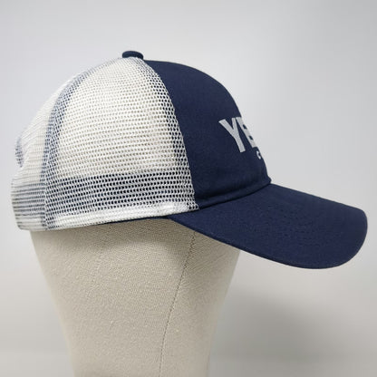 YETI Trucker Hat Blue One Size Snapback Coolers Mesh Green Underbrim Cotton