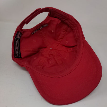 GMC Acadia Strapback Hat Red Classic Cut Adjustable Solid 6 Panel Ahead