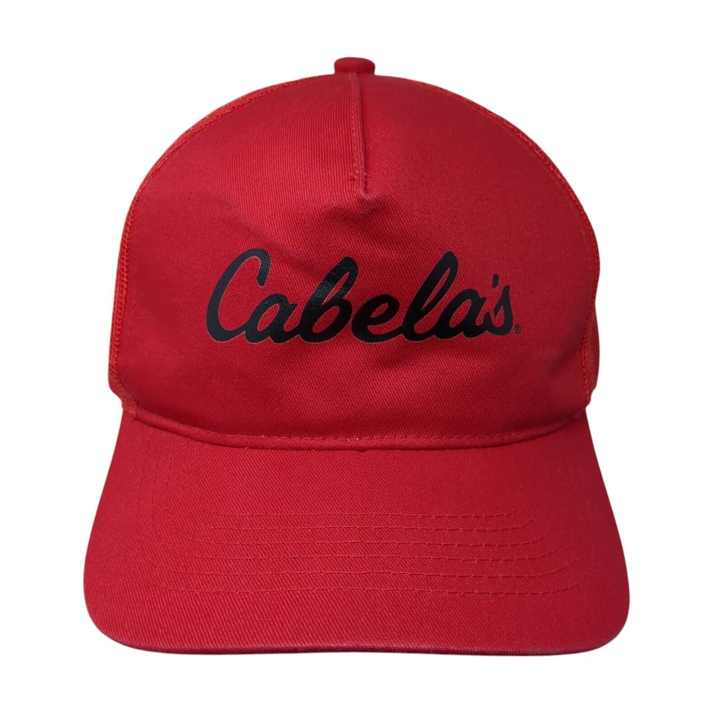 Cabela's Snapback Trucker Hat Red One Size Mesh Back Bass Pro Shops