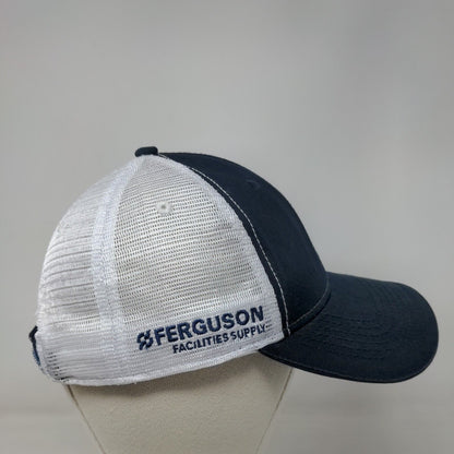 Ferguson Facilities Supply Strapback Trucker Hat Blue One Size Embroidered