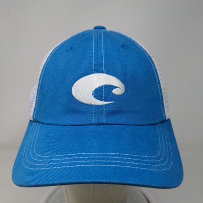 Costa Strapback Hat One Size Blue Mesh Back Embroidered Adjustable Strap