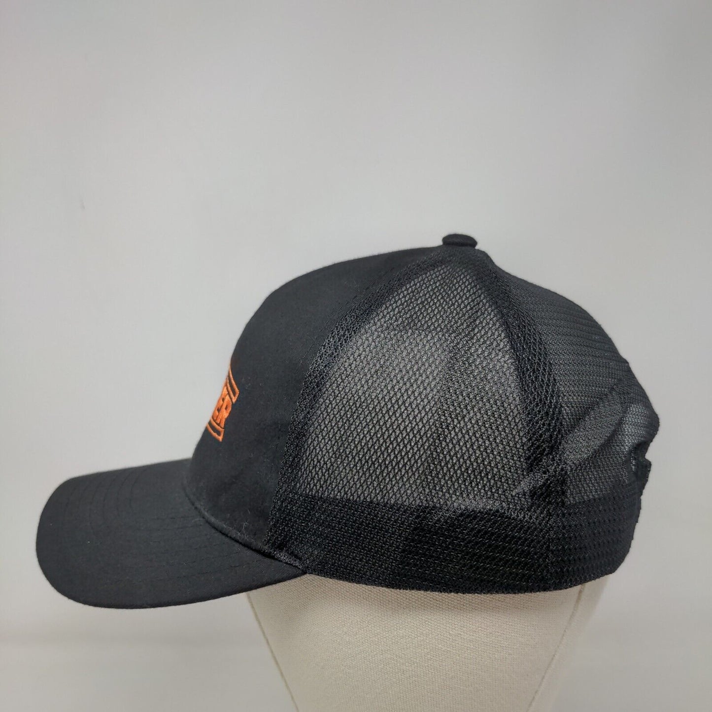 Clogger Snapback Mesh Back Trucker Hat Black OSFM Embroidered 6 Panel