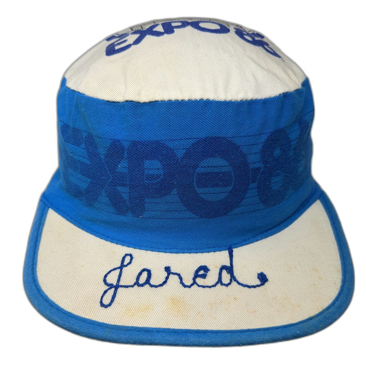 Expo 86 Vancouver Canada Baseball Cap White Blue One Size Souvenir Logo Hat