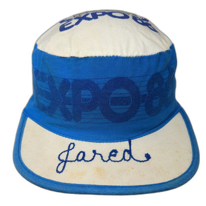 Expo 86 Vancouver Canada Baseball Cap White Blue One Size Souvenir Logo Hat
