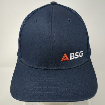 Richardson Trucker Hat Blue One Size BSG Logo Mesh Snapback 112 Structured