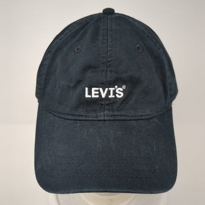 Levi's Snapback Hat Blue 58cm Adjustable Embroidered Solid 6 Panel