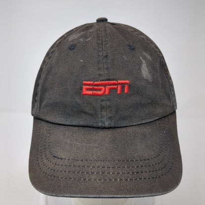 ESPN Slideback Baseball Cap Black One Size Adjustable Embroidered Legend