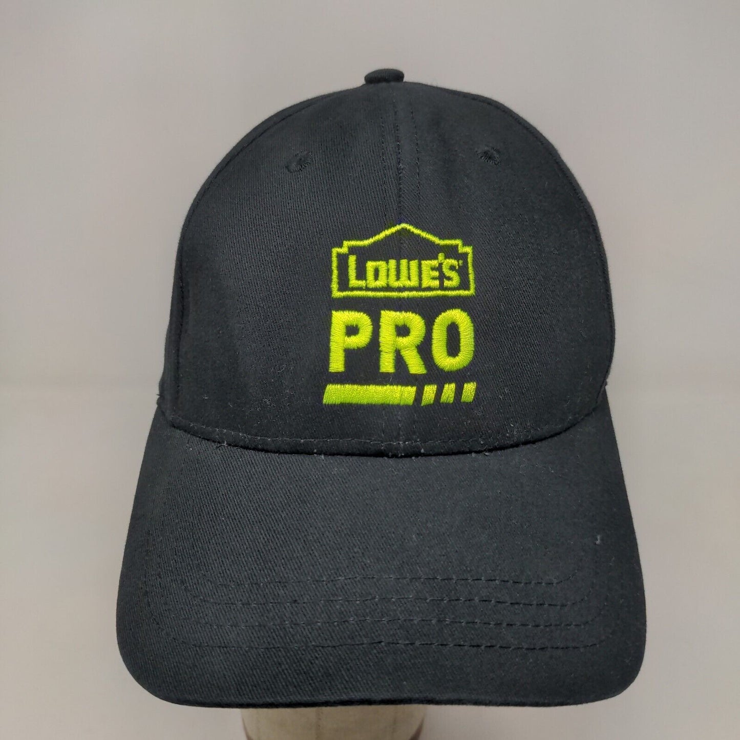 Cap America Men's Strapback Hat Black Lowe's Pro Embroidered Logo