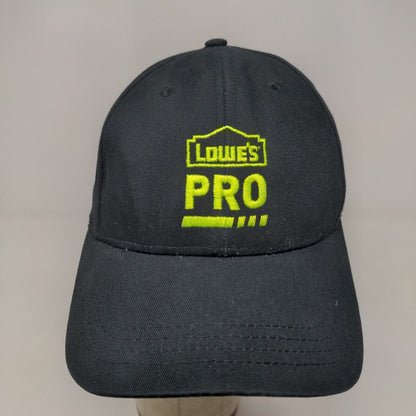 Cap America Men's Strapback Hat Black Lowe's Pro Embroidered Logo