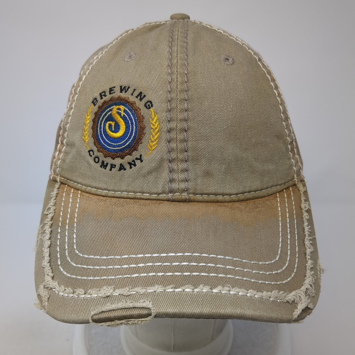 Brewing Company Baseball Cap Brown One Size Adjustable Distressed Otto