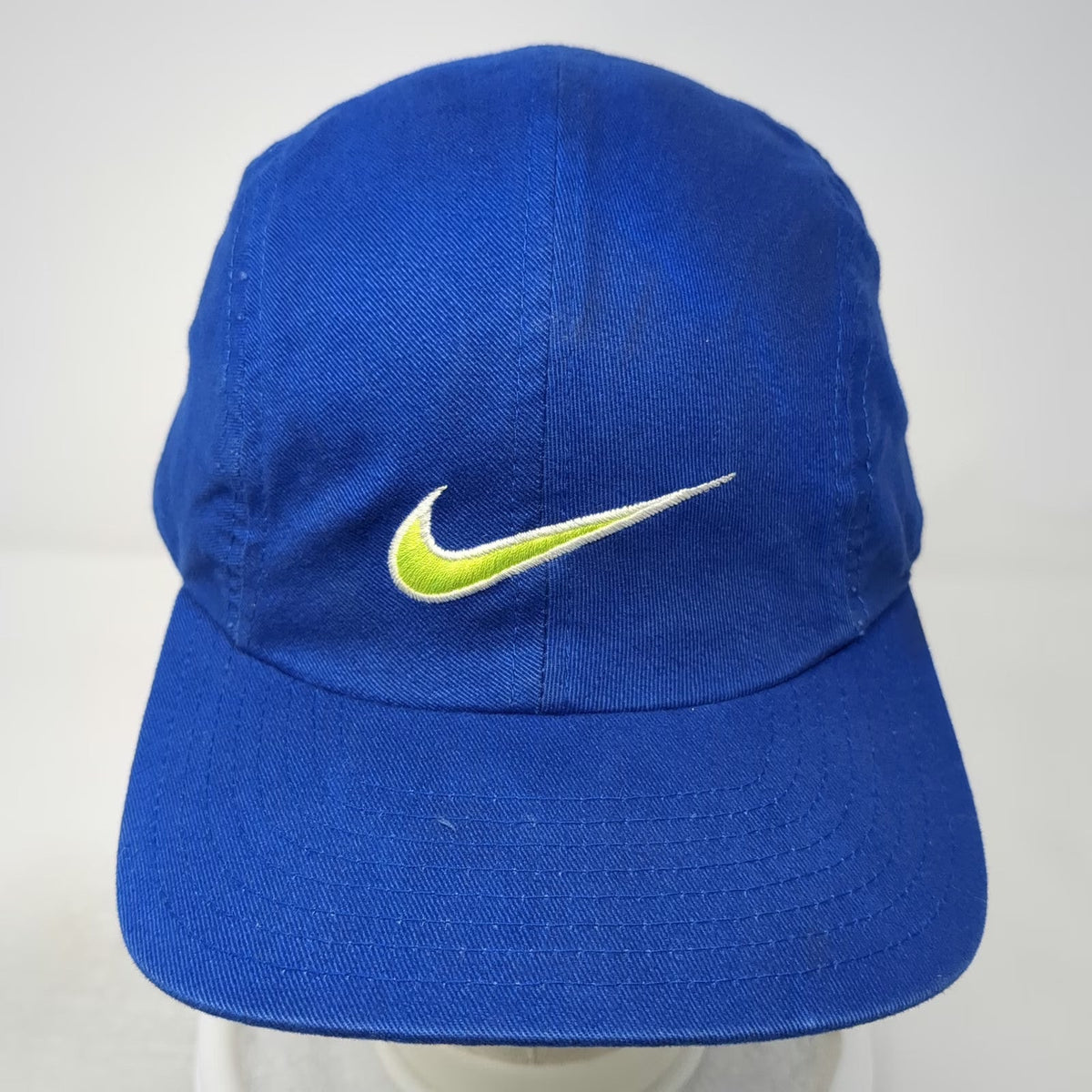 Nike Baseball Cap Blue One Size Strapback Embroidered Swoosh Patterned Strap Hat