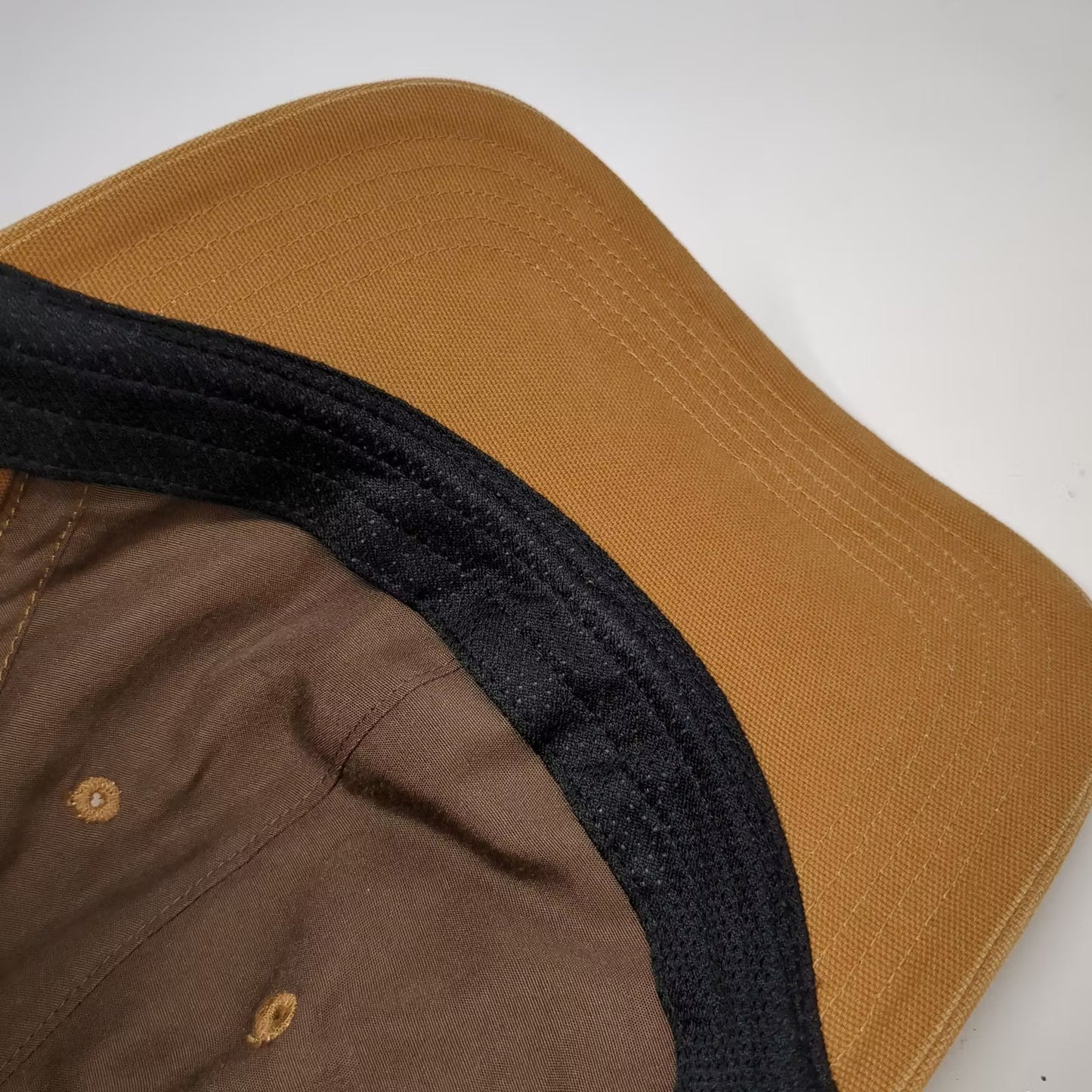Carhartt Baseball Cap Brown One Size Adjustable Strapback Logo Patch Canvas Hat