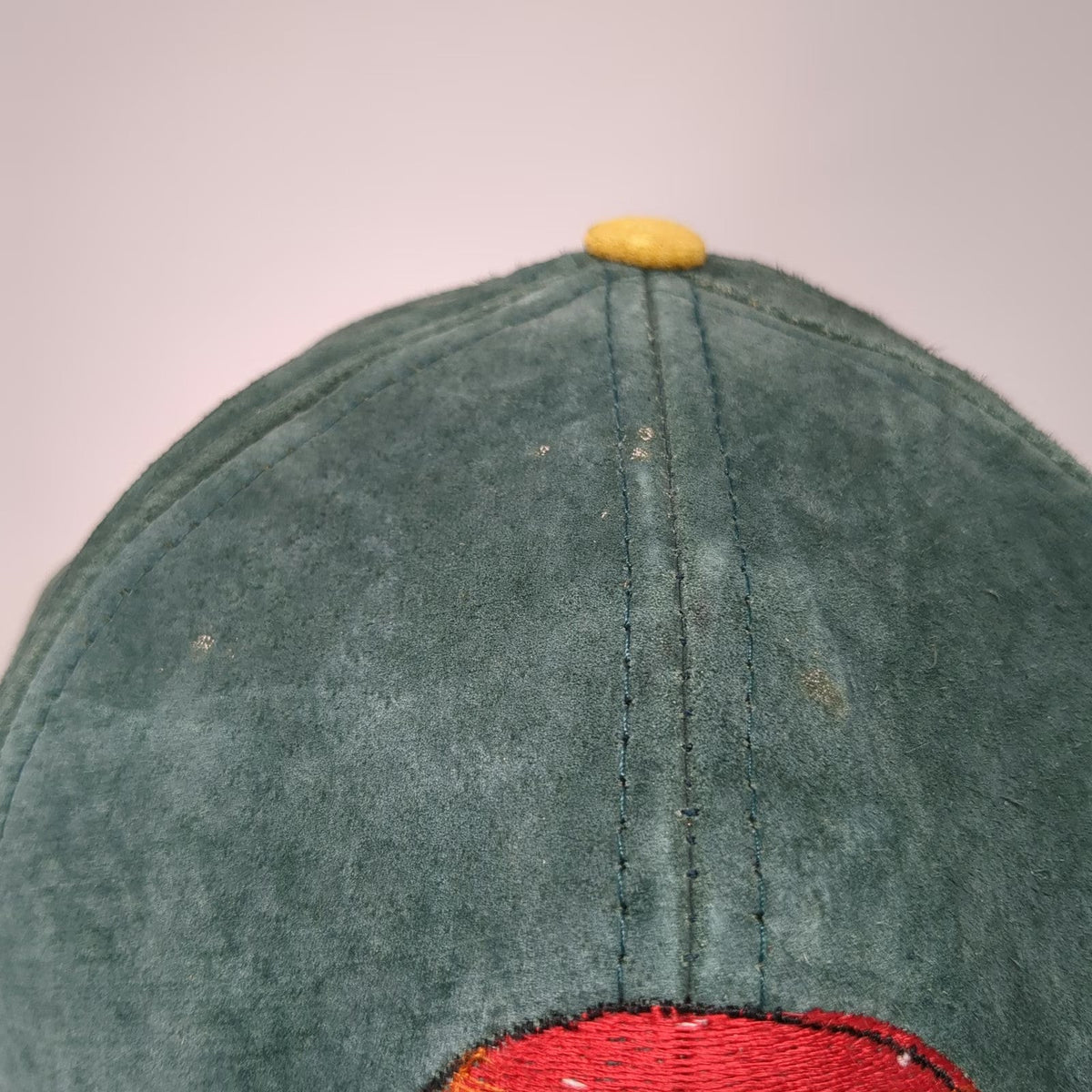 Perth Western Australia Green Baseball Cap One Size Leather Suede Hat Koala Swan