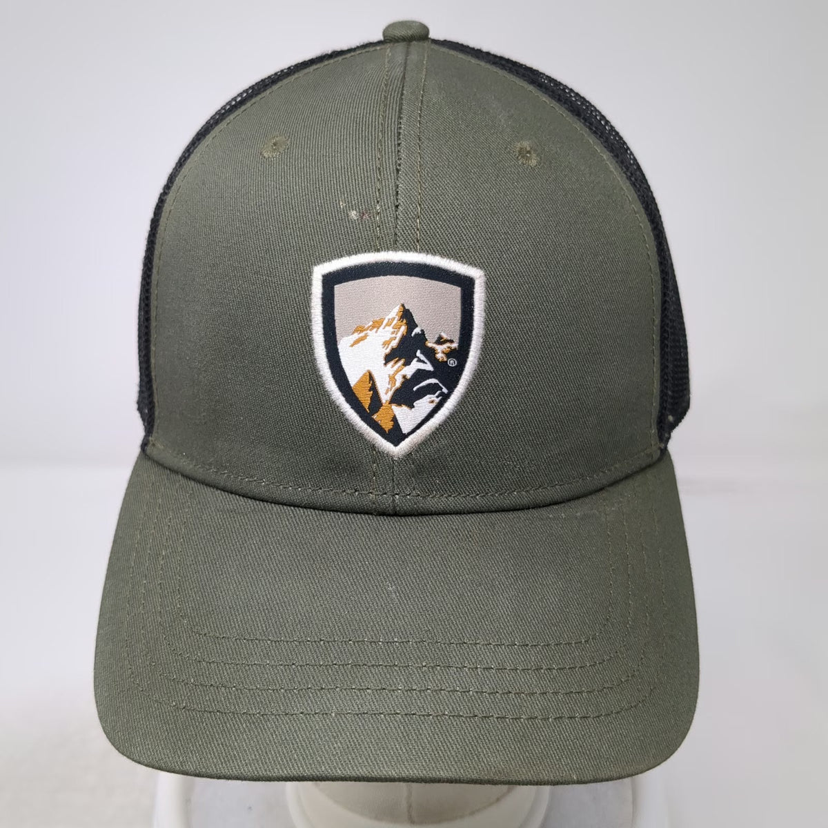 KÜHL Trucker Hat Green One Size Mesh Back Mountain Patch Snapback Curved Bill